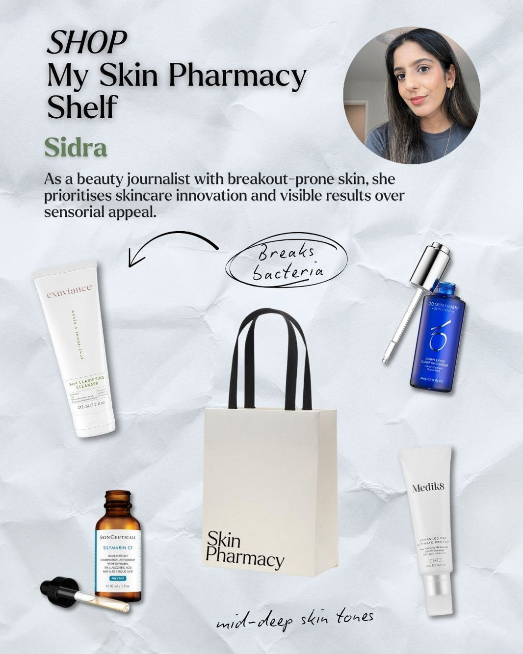 Shop My Skin Pharmacy Shelf - Sidra Imtiaz