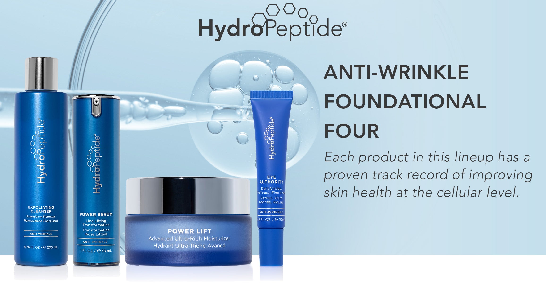 HydroPeptide | Anti-Wrinkle Foundation Four (1 Bundle)