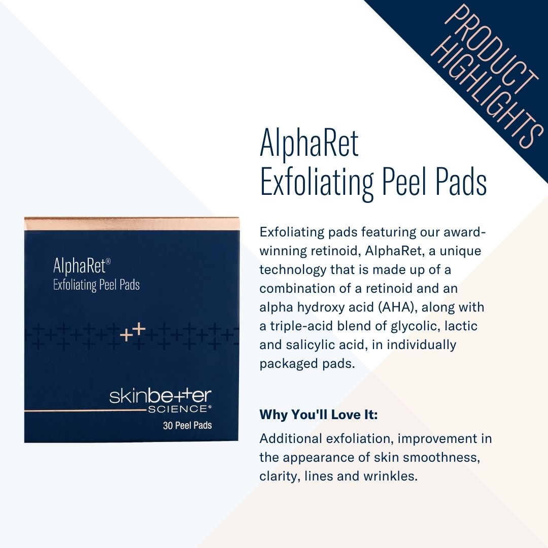 SKINBETTER SCIENCE ALPHARET EXFOLIATING PEEL PADS - 30 sold individually sealed