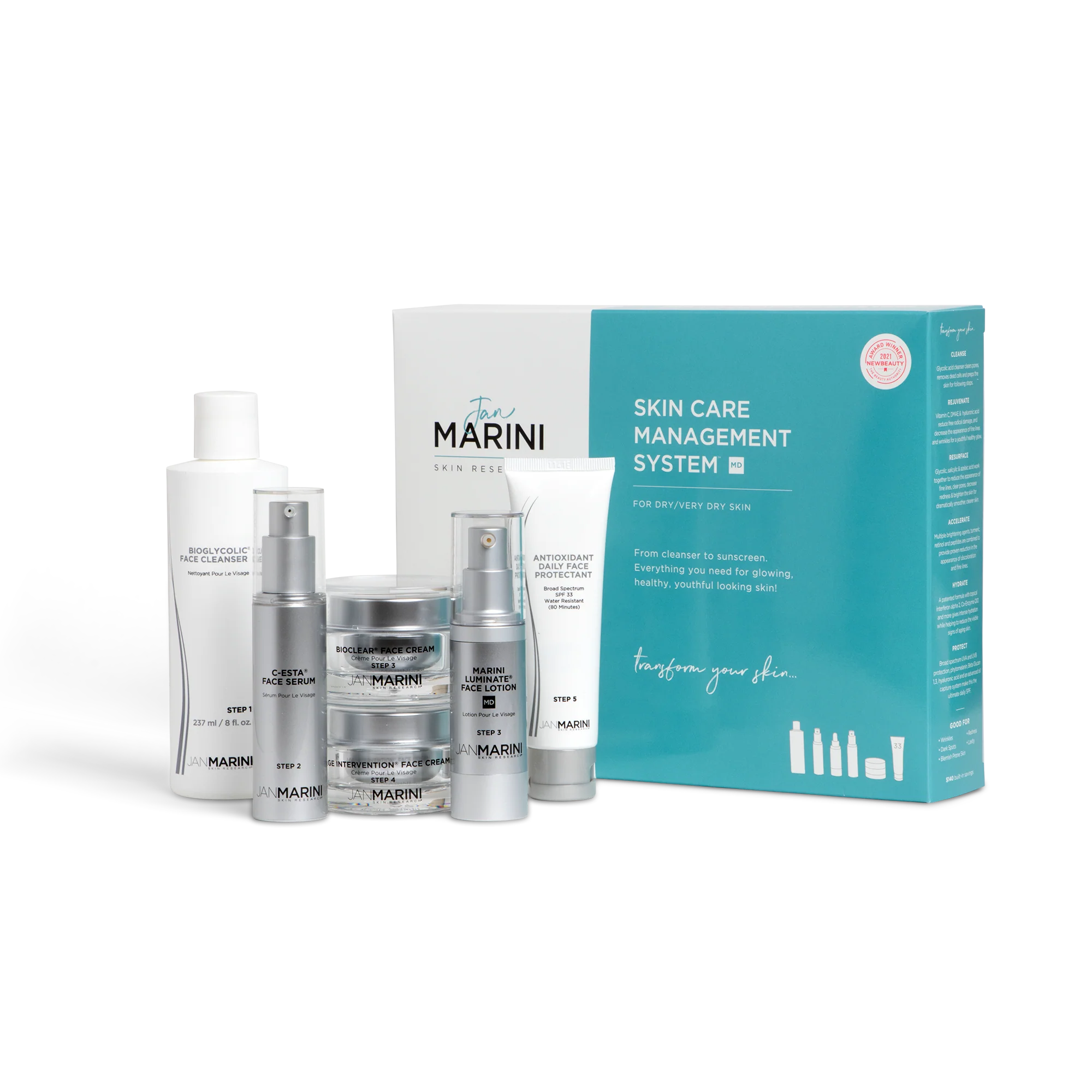 Jan Marini | Skin Care Management System MD with Daily Face Protectant SPF 33 (Dry to Very Dry Skin)