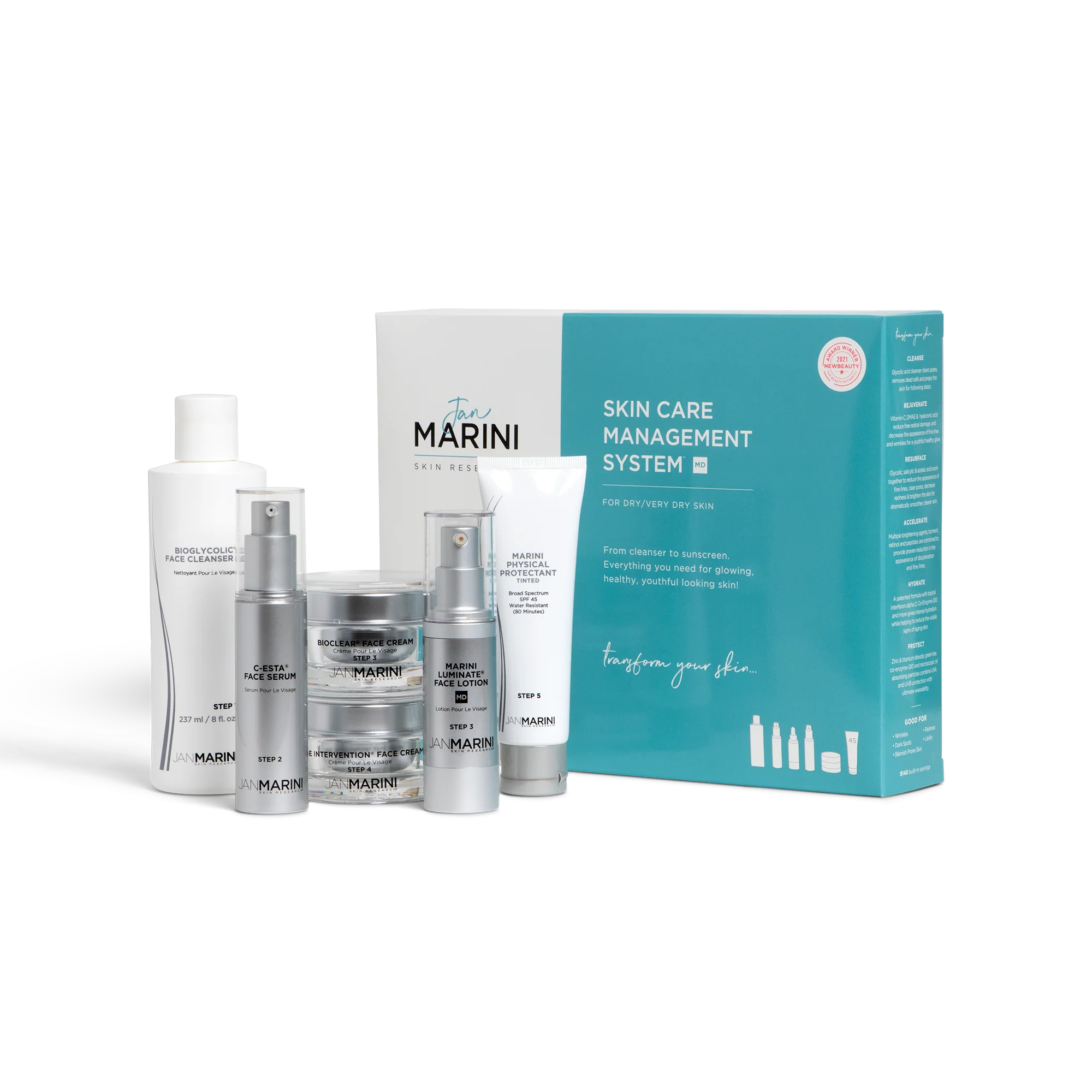 Jan Marini | Skin Care Management System MD with Marini Physical Protectant SPF 45 Tinted (Dry to Very Dry Skin) (Copy)